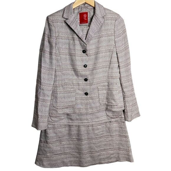 Boule de neige women’s Linen Blend‎ Two Piece Blazer and Dress set size XL - Picture 1 of 11